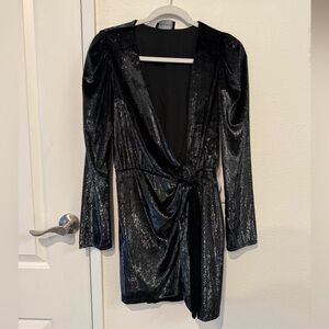 The Kooples Black Velvet Mini Dress